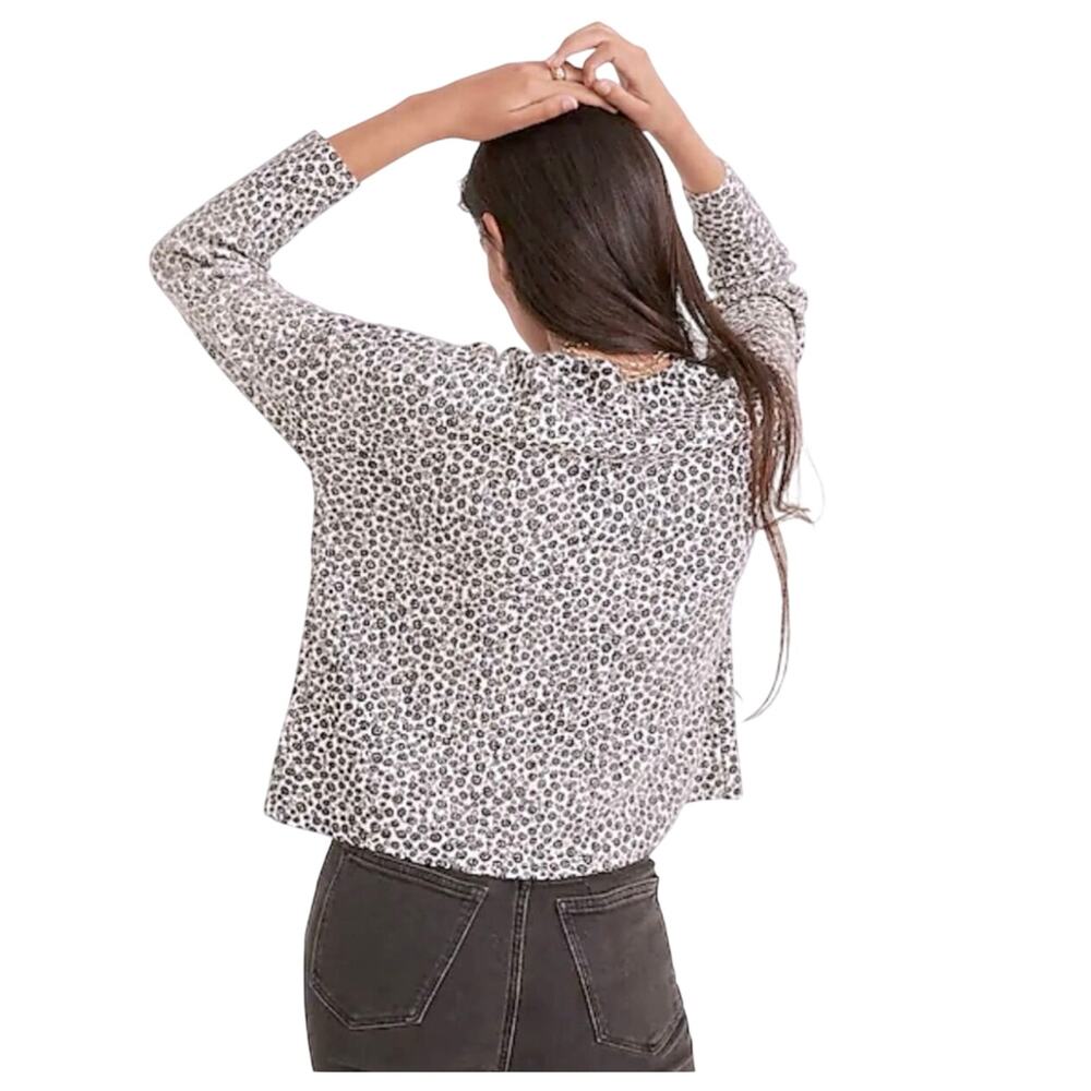 MADEWELL Women’s Cameron Preppy Vintage Ditsy Floral Rib Knit Cardigan - Picture 2 of 7